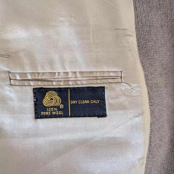 Jordan Marsh brown suit Jacket sz 48 (check last photo) - Picture 7 of 15